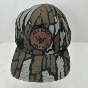 VTG Wild Wings Hunt Club Patch Hat Cap Gore-Tex Camo Adjustable Snapback USA
